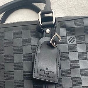 LOUIS VUITTON Porte Document Voyage Leather Briefcase Bag
